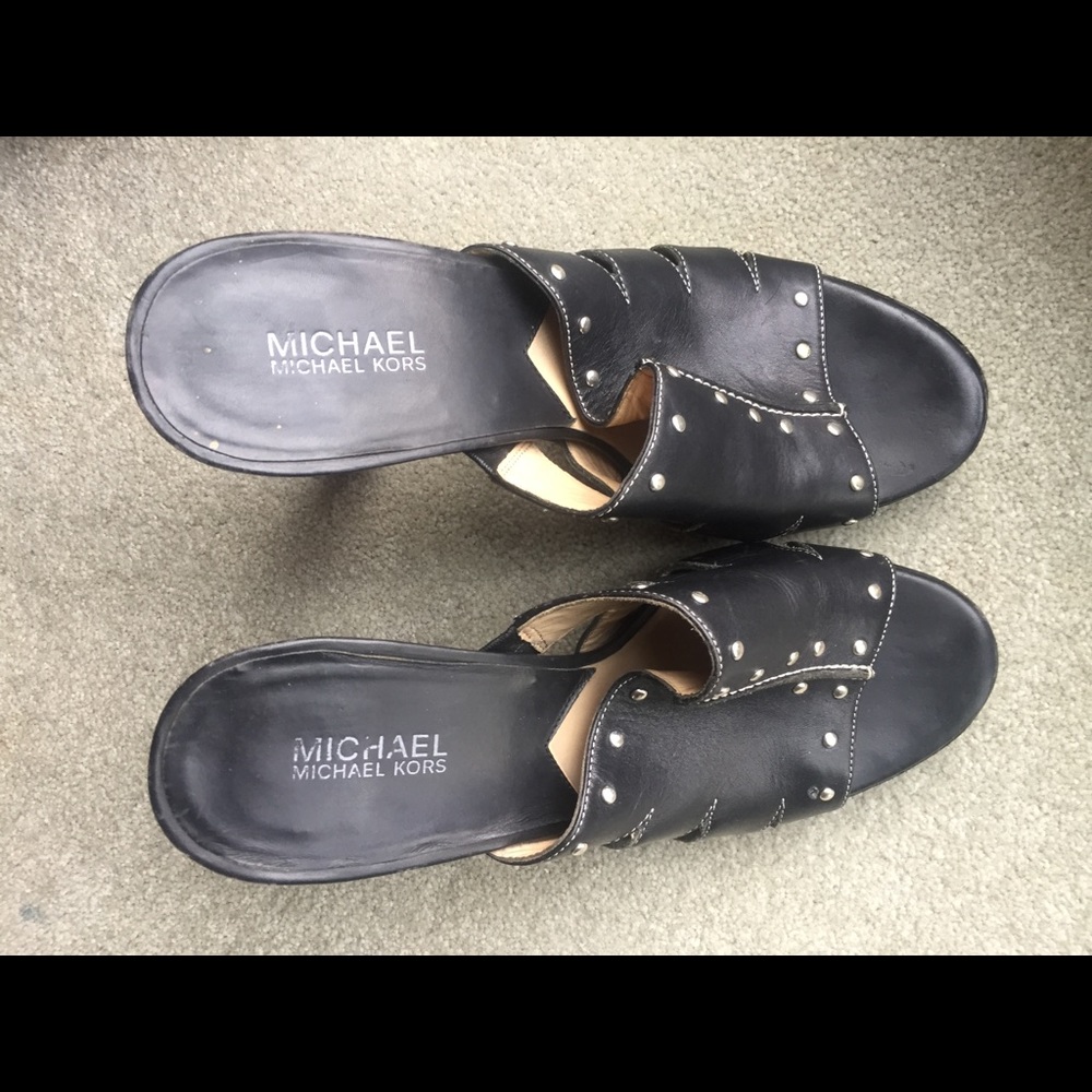 Michael Kors, Black platform heels, size 12